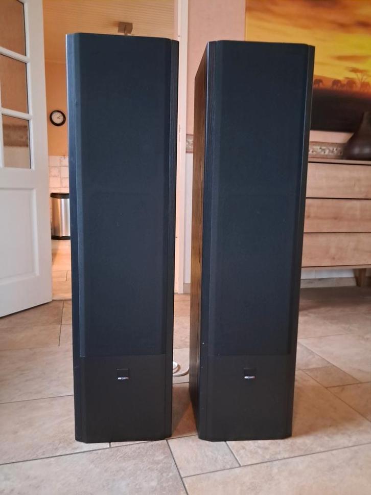 2 grote luidsprekers MB quart 1000, Audio, Tv en Foto, Luidsprekers, Gebruikt, Front, Rear of Stereo speakers, 120 watt of meer