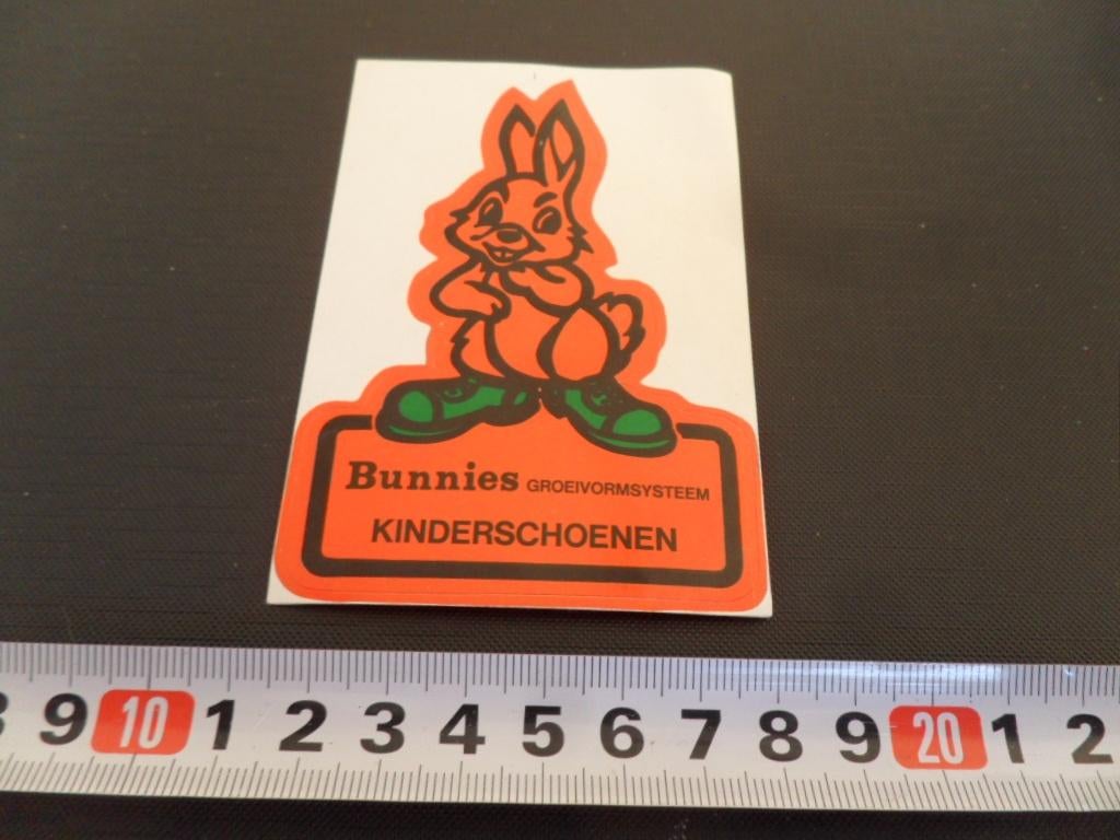 sticker BUNNIES Groeivormsysteem Kinderschoenen  BJ041 *, Ophalen, Zo goed als nieuw