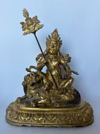 Groot Boeddha beeld Tibet China verguld brons, Ophalen of Verzenden, Joosten Import, Tibet Nepal, Gebruikt