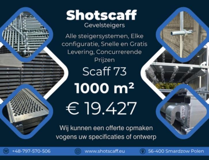 Stalen Steiger | 1000 m² | Baumann, Doe-het-zelf en Verbouw, Steigers, Nieuw, Gevelsteiger, 5 meter of hoger, Ophalen