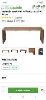 Intratuin bankje Whit natural, lookalike Hkliving bank, Huis en Inrichting, Tafels | Sidetables, Ophalen, 100 tot 150 cm, Zo goed als nieuw