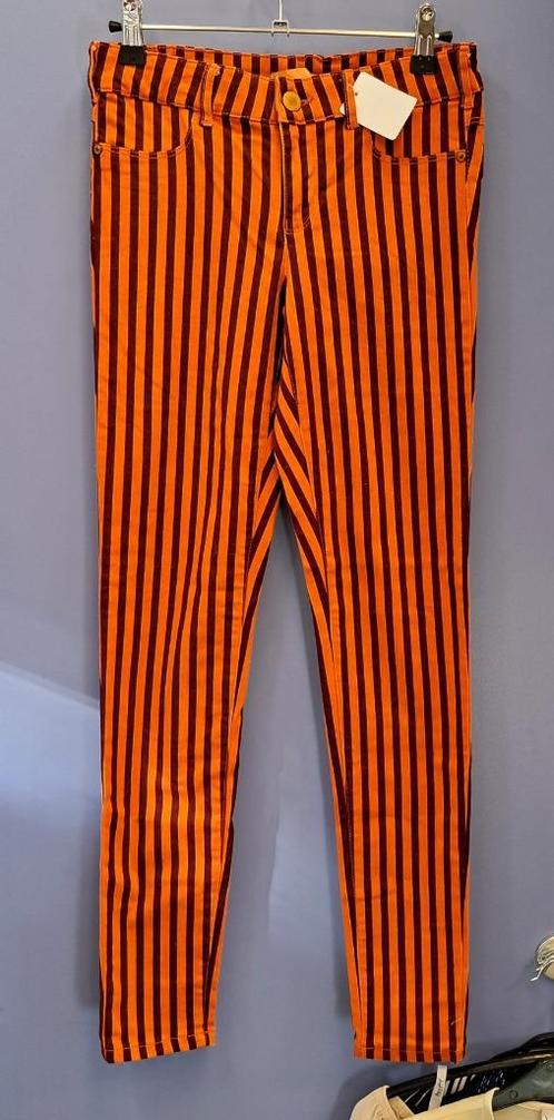 Scotch R'Belle broek oranje/bordeaux gestreept mt 14 44449, Kinderen en Baby's, Kinderkleding | Maat 164, Zo goed als nieuw, Meisje