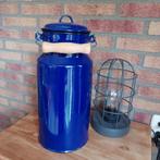 Emaille kobalt blauw melkbus groot 6 liter, Ophalen of Verzenden