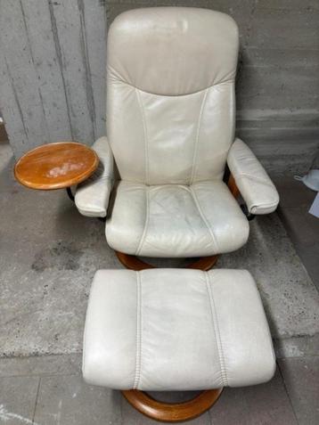 Stressless leren fauteuil/ligstoel/stoel beschikbaar voor biedingen