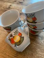 Mooie vintage/retro soepkommen 6 stuks, Monopoli Italie, Ophalen of Verzenden, Zo goed als nieuw, Kom(men), Overige stijlen