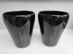 Orchidee Bloempot Zwart NIEUW Set van 2, Tuin en Terras, Bloempotten, Rond, Ophalen of Verzenden, Aardewerk, Binnen