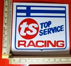 Vintage sticker TS Top Service racing garage autorace motor, Ophalen of Verzenden, Zo goed als nieuw, Overige typen