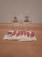 2 Duvel glazen ober met setje viltjes, Ophalen of Verzenden, Zo goed als nieuw, Glas of Glazen, Duvel