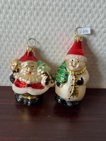 Schattige oudere Kerstballen, Kerstman Sneeuwpop beschikbaar voor biedingen