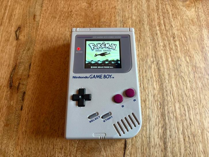 Gameboy Classic DMG-01 met IPS & tas, Spelcomputers en Games, Spelcomputers | Nintendo Game Boy, Refurbished, Ophalen of Verzenden