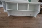Brocante kapstok wit met 5 hakken., Huis en Inrichting, Woonaccessoires | Kapstokken, Wandkapstok, Gebruikt, 100 tot 150 cm, Ophalen of Verzenden