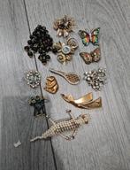 Vintage Broche Collectie, Met kristal, Overige materialen, Gebruikt, Minder dan 4 cm