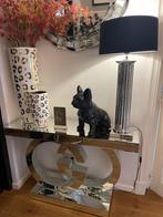 Franse Bulldog in zwart glasmozaïek Frenchie design object, Ophalen of Verzenden