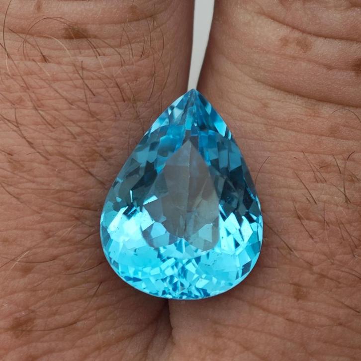 Blauwe Topaas 17.93 karaat - Edelstenen, Sieraden, Tassen en Uiterlijk, Edelstenen, Nieuw, Ophalen of Verzenden