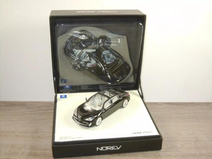 Peugeot 908 RC Concept Car - Norev 472718 - 1:43, Hobby en Vrije tijd, Modelauto's | 1:43, Zo goed als nieuw, Auto, Norev, Verzenden
