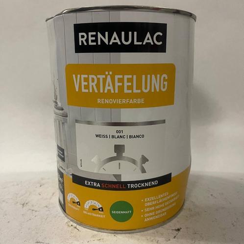 Renaulac Renovatieverf Lak Wit Halfmat Hout, Kunstof 2.5L, Doe-het-zelf en Verbouw, Verf, Beits en Lak, Nieuw, Lak, Minder dan 5 liter