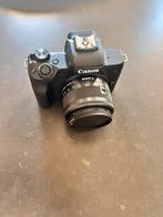 Canon EOS M50 Mark II + 15-45mm lens + extra accu, Ophalen of Verzenden, Zo goed als nieuw, Canon