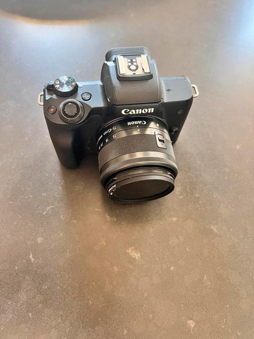 Canon EOS M50 Mark II + 15-45mm lens + extra accu, Audio, Tv en Foto, Fotocamera's Digitaal, Zo goed als nieuw, Canon, Ophalen of Verzenden