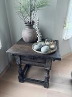 Eiken bijzettafeltje stijl aura peeperkorn / hoffz, Huis en Inrichting, Ophalen, Nieuw, Rond, 45 tot 60 cm