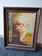 Vintage schilderij van Schie, Ophalen of Verzenden