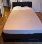 IKEA Brimnes double bed black (without mattress), 180 cm, Zo goed als nieuw, Zwart, Ophalen