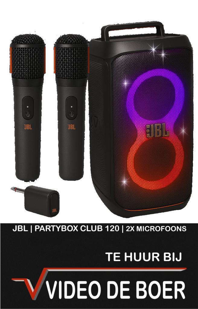 TE HUUR: JBL Partybox Club 120 met microfoons, Audio, Tv en Foto, Luidsprekers, Gebruikt, 120 watt of meer, JBL, Ophalen