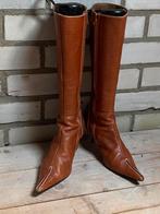 Laura Camino leren laarzen cognac Queenie hakje maat 41, Hoge laarzen, Bruin, Ophalen of Verzenden, Laura Camino
