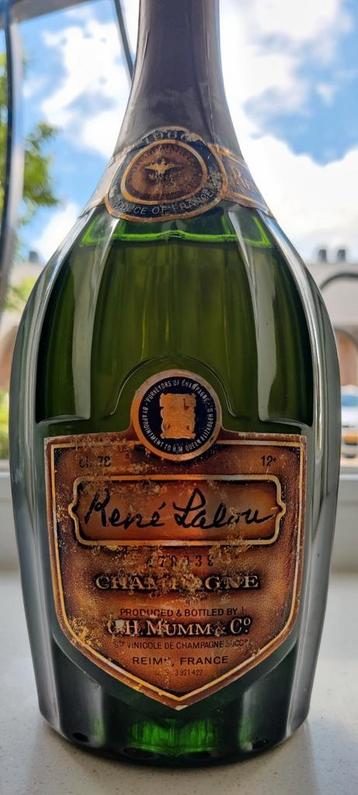 1966 Mumm Cuvee Rene Lalou Champagne.  Heel bijzonder en oud beschikbaar voor biedingen