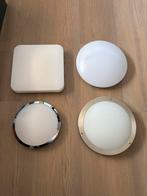 4x plafondlamp, Ophalen, Gebruikt, Metaal, Standaard