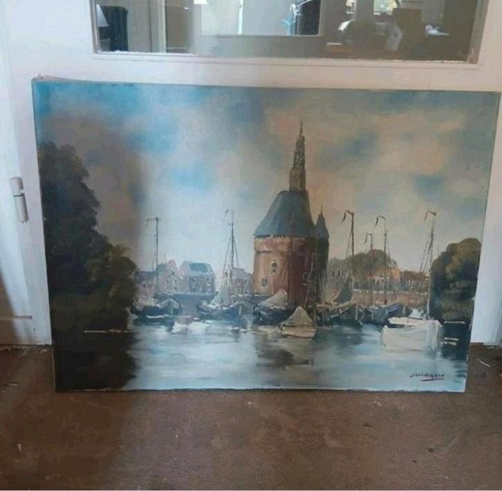 Schilderij Hoofdtoren , haven van Hoorn Jan Kelderman, Antiek en Kunst, Kunst | Schilderijen | Klassiek, Ophalen