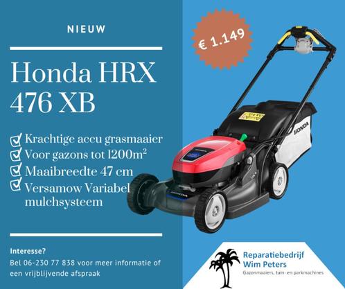 Grasmaaier Honda HRX 476 XB (accu), Tuin en Terras, Grasmaaiers, Nieuw, Accu-grasmaaier, 40 t/m 49 cm, Mulchfunctie, Opvangzak