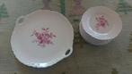 Zeldzaam 1814 Hutschenreuther Germany Rose  gebaks servies, Ophalen of Verzenden