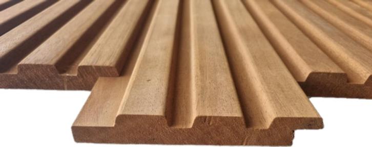 2.55 m2 triple rhombus profiel - geschaafd - nr: HP49, Tuin en Terras, Palen, Balken en Planken, Nieuw, Planken, Hardhout, Ophalen