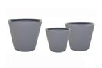Grote ronde bloempotten XL grijs antraciet Planter terras, Ophalen, 40 cm of meer, Rond, Nieuw