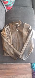 Dolce & Gabbana Leren Jas - Maat M, Maat 38/40 (M), Dolce & Gabbana, Bruin, Ophalen of Verzenden