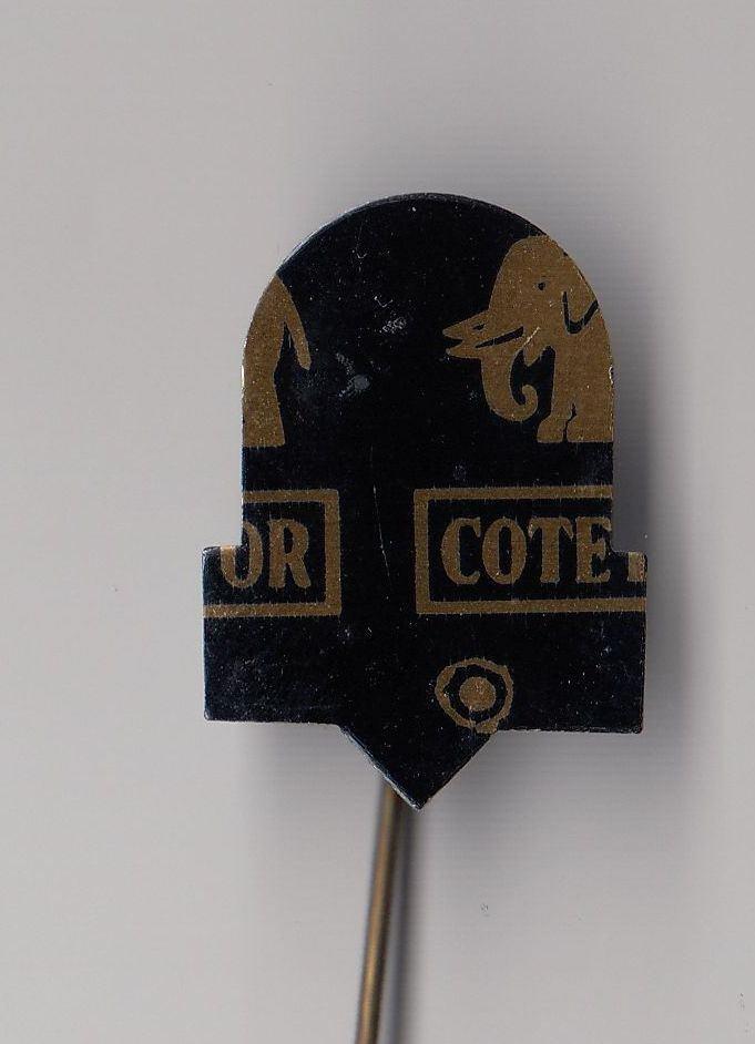 Cote D'or Chocolade Misdruk speldje, Verzamelen, Speldjes, Pins en Buttons, Gebruikt, Speldje of Pin, Overige onderwerpen, Ophalen of Verzenden