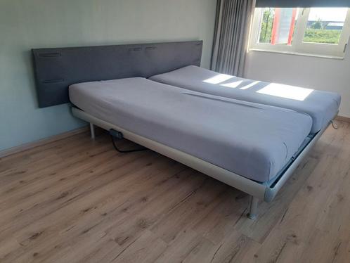 Auping Match, Huis en Inrichting, Slaapkamer | Bedden, Gebruikt, Tweepersoons, Overige maten, 210 cm, Overige materialen, Grijs