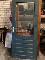Hardhouten buitendeur. Rechts 88x201,5 dubbel glas, Doe-het-zelf en Verbouw, Deuren en Horren, Ophalen of Verzenden, 200 tot 215 cm