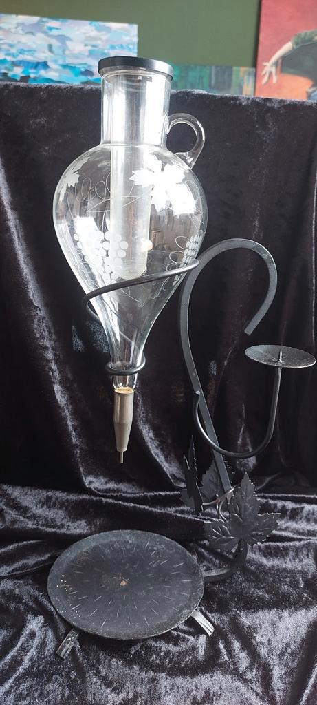 "Weinheber",Wijntap met kaarsenhouder, Antiek en Kunst, Antiek | Glas en Kristal, Ophalen of Verzenden