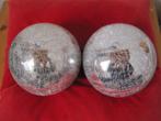 Fraaie grote zilver kleurige heksenballen 46 cm 2 stuks, Ophalen of Verzenden