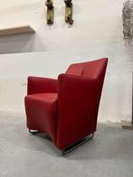 2 Nieuw Leolux Galathea Fauteuil Rood leer Design stoel, Huis en Inrichting, Fauteuils, Leolux, Nieuw, Ophalen of Verzenden, 50 tot 75 cm