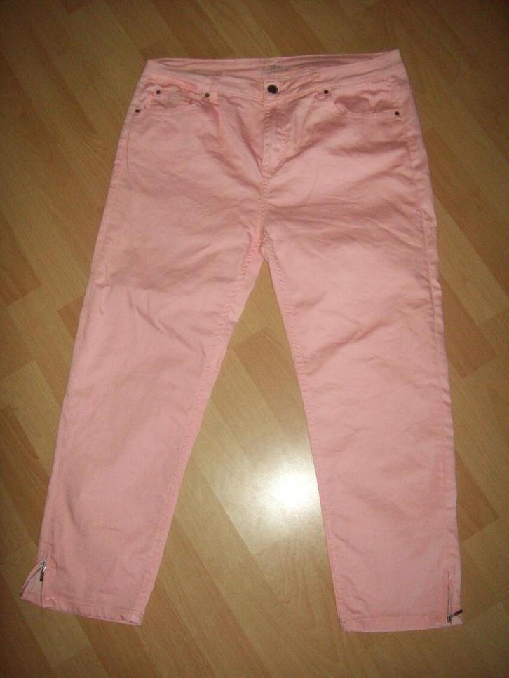 Roze 5-pocket capri broek jeans van Jane Norman mt 16= 42 44, Kleding | Dames, Broeken en Pantalons, Zo goed als nieuw, Maat 42/44 (L)