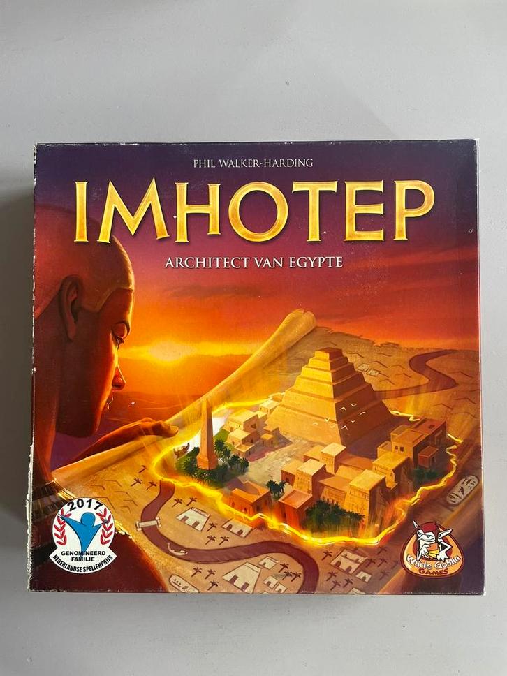 Imhotep, Hobby en Vrije tijd, Gezelschapsspellen | Bordspellen, Zo goed als nieuw, Een of twee spelers, Drie of vier spelers, Ophalen of Verzenden