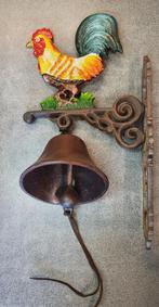 DEURBEL / HAAN/ GIETIJZER / bel 14 cm in doorsnee, Huis en tuin decoratie Marie, Nieuw, Info@huisentuindecoratiemarie.nl, Peize