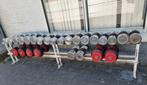 Zeer complete Old Skool Dumbell Set 14 - 36 kilo, Ophalen, Gebruikt, Benen, Dumbbell