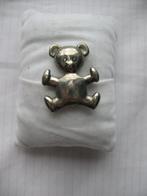 Vintage Broche Zilverkleurig Beertje *Vintage * BVaN, Ophalen of Verzenden, Overige materialen, Broche