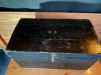 Antieke Zwarte Kist met Initialen, Antiek en Kunst, Ophalen of Verzenden
