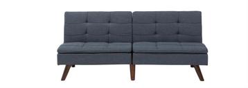 Compact grijs blauw (slaap) bankje 180cm beschikbaar voor biedingen