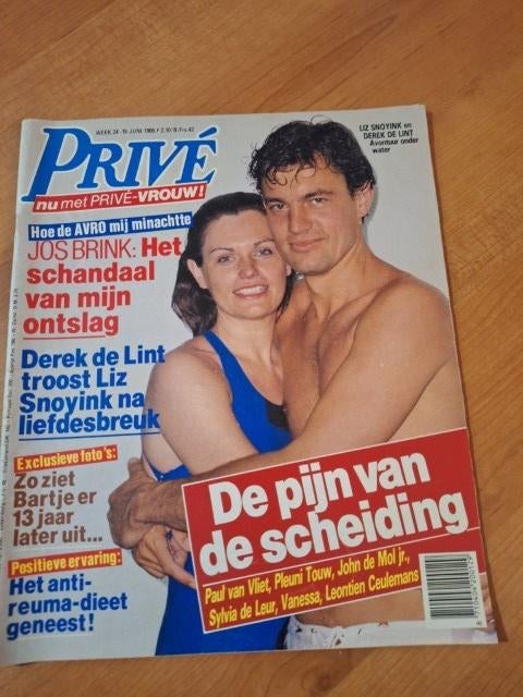 Prive 1986 Vanessa Jan Krol LUV Bruce Springsteen Pia Zadora, Verzenden, 1980 tot heden, Nederland, Tijdschrift