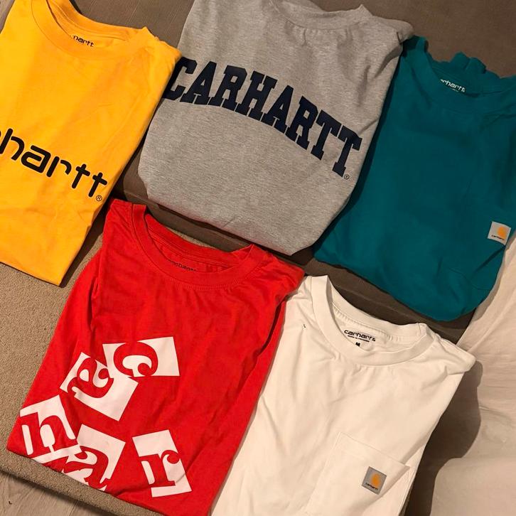 Carhartt T-shirts - Diverse kleuren en maten, Kleding | Heren, T-shirts, Zo goed als nieuw, Maat 46 (S) of kleiner, Overige kleuren